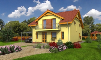 Multi-storey house with a room on the ground floor.